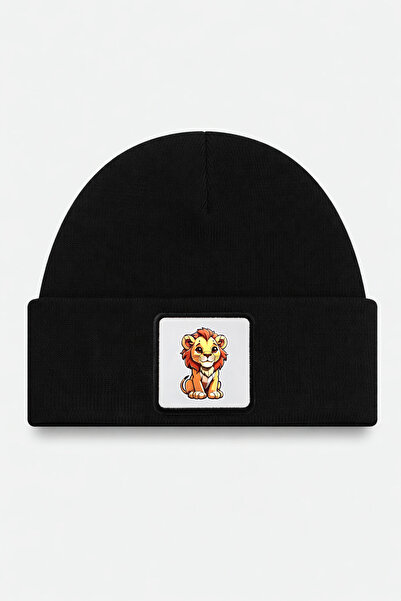 BlackBörk Black Children's Beret with Lion Logo