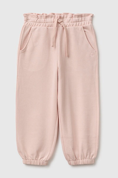United Colors of Benetton Girl's Powder Logo Embroidered Drawstring Sweatpants