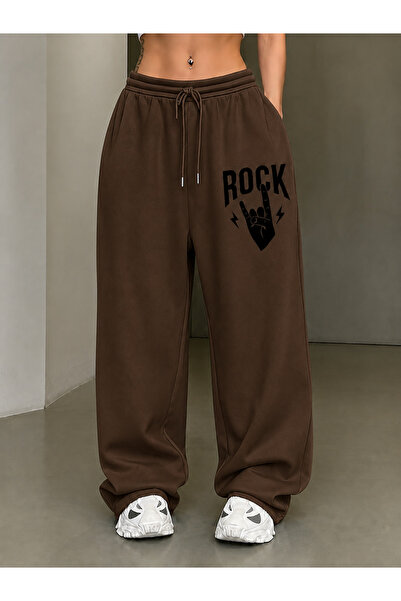COMANCHERO Unisex Women's and Men's Rock Printed Winter Sweatpants
