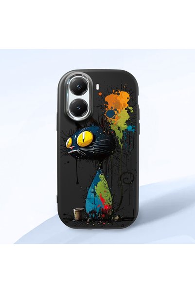 CHICASELUX حافظة هاتف Poco X7 Pro متوافقة مع طراز Graffiti Style Black Cat، ح...