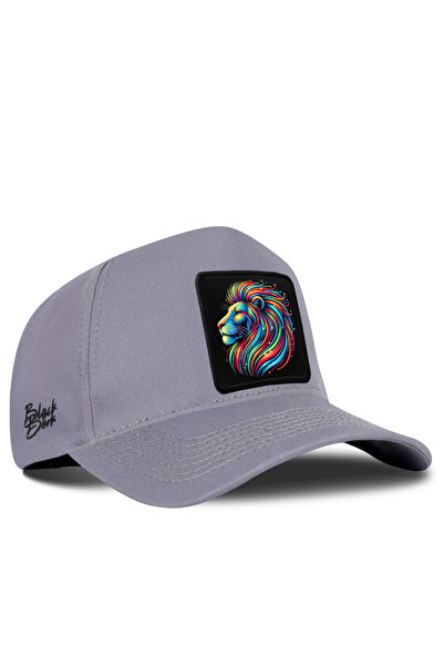 BlackBörk Lion Logo Grey Baseball Premium Cap