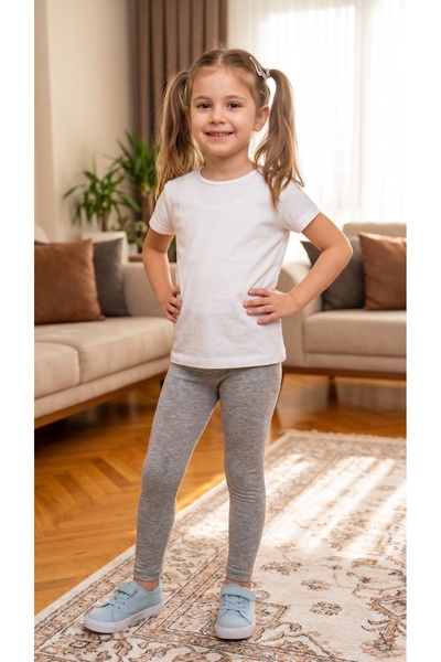 Cevval Minigirls Colanți clasici unisex din bumbac lycra integral.