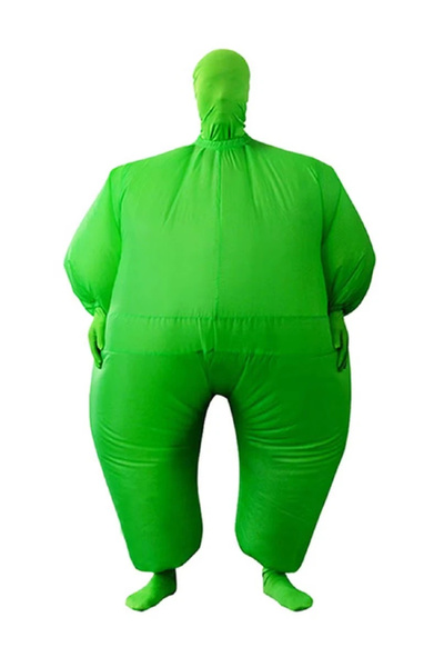 Other Green Full Body Inflatable Costume, Adult Blow Up Suit for Halloween Pa...