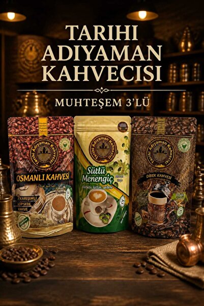 Tarihi Adıyaman Kahvecisi Osmanlı Kahvesi + Sütlü Menengiç + Dibek Kahvesi 20...