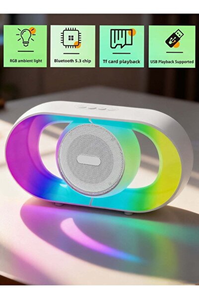 Generic Wireless Bluetooth Speaker,RGB Bluetooth Speaker with LED Light, Port...