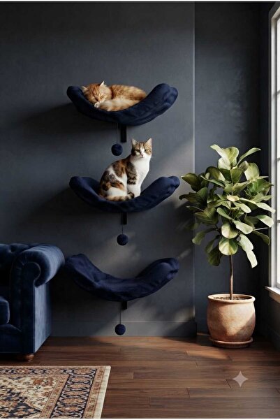 S1 Kedi Yatağı Oyun Alanı Kedi Oyun Evi Silinebilir Kumaş Soft Kedi Dostu(1 ADET)