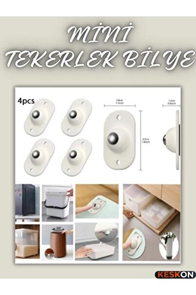 Keskon 360° Döner Yapışkanlı Tekerlek Seti – Ev Aletleri, Airfryer, Mutfak ve...