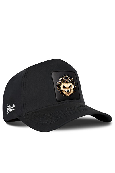 BlackBörk Black Baseball Cap with Hedgehog Logo