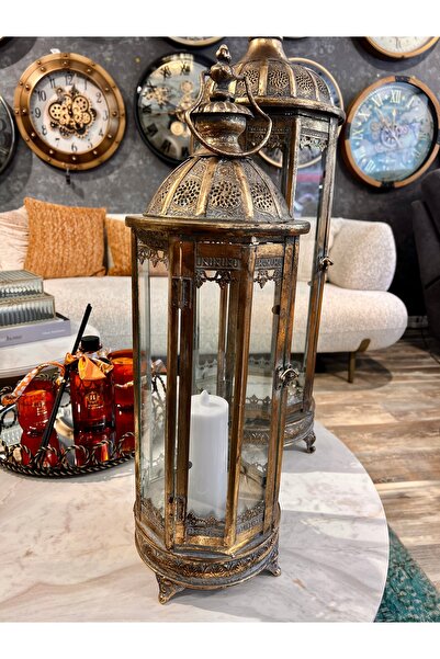 KARCILAR HOME STORE tekli yer feneri 21x61 cm şamdan