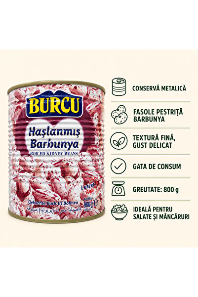 BURCU Fasole Pestriță Barbunya Fiartă Burcu, Set 3 x 800 g