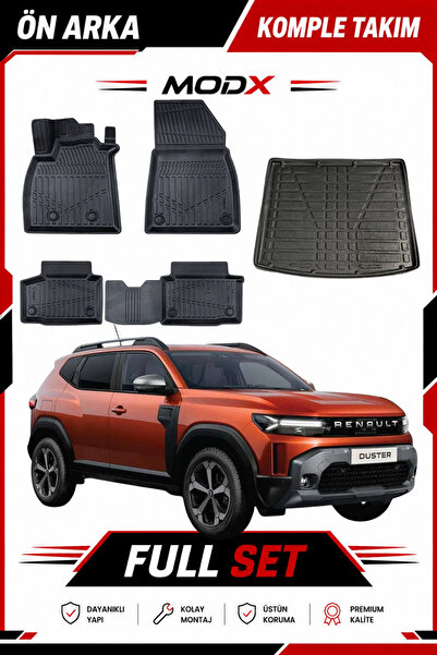 MODxAUTO Renault Duster4x2 ECO G 4X2 2026 Model 5D Havuzlu Paspas + 3D Bagaj ...