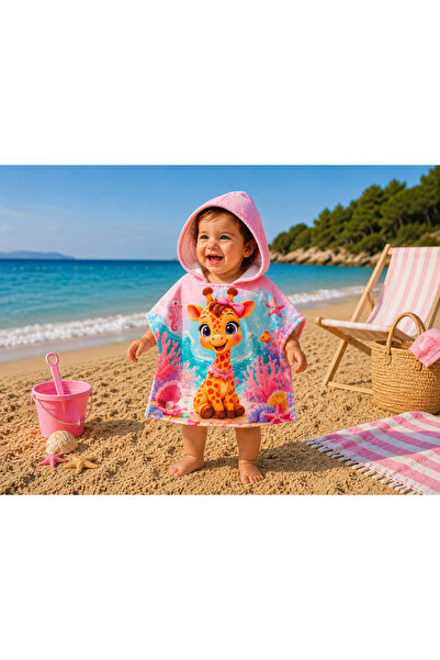 Dotamess Children's Poncho Sea and Beach Towel with Hood 45×45 cm 0-3 Years