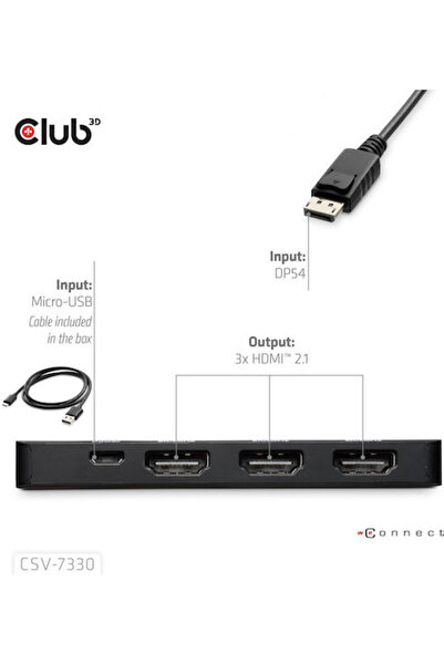 Other Μετατροπέας Club3D DisplayPort αρσενικό σε HDMI θηλυκό 1 τεμάχιο CSV-7330