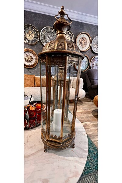 KARCILAR HOME STORE tekli yer feneri 30x85 cm şamdan