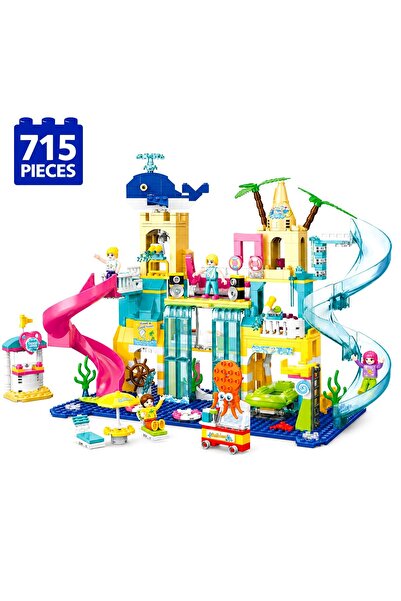 Minibric Set de Constructie cu Piese Tip Blocuri Construit 715 Piese Water Pa...