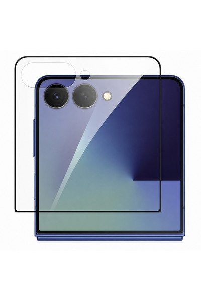 Coverzone Samsung Galaxy Z Flip 8 ile Uyumlu Antistatik OG Glass Temperli Cam...