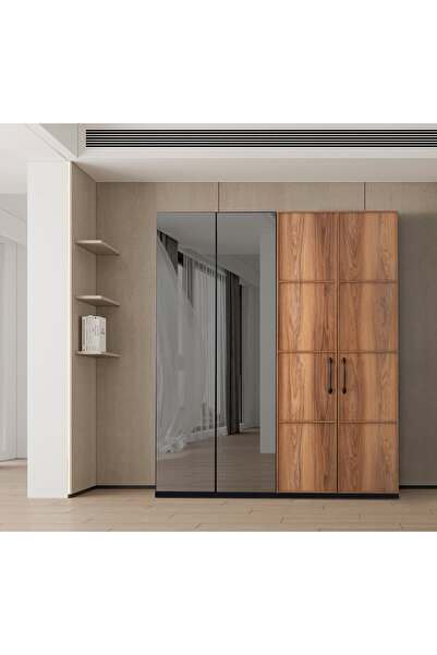 Erz Design Beyoğlu Modern Aynalı Elbise Dolabı Gardrop 170x53x200cm