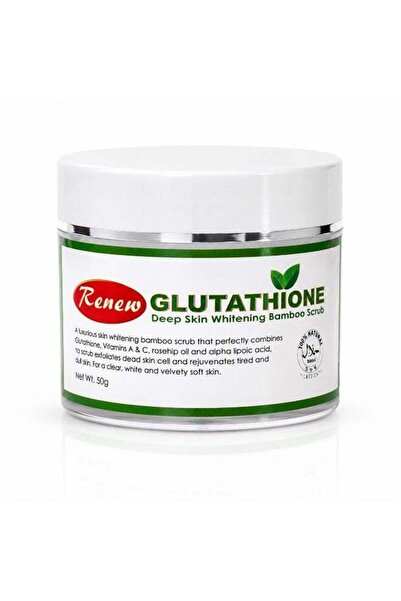 Renew Glutathione Deep Skin Brightening Bamboo Scrub - Vitamins A & C, Rosehi...