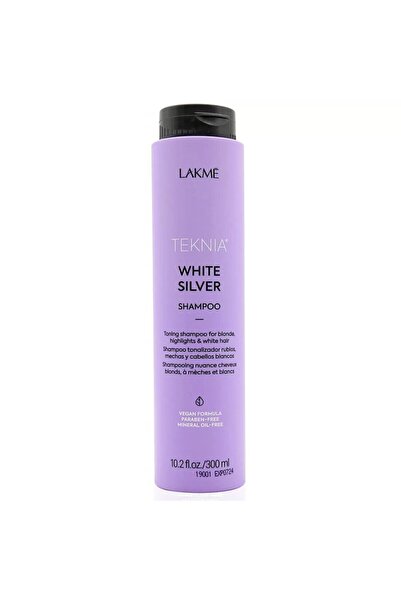 Lakme Toning shampoo for blonde hair, 296 ml, Teknia White Silver