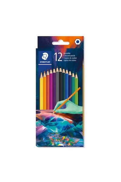 Staedtler Hexagonal colored pencils, Staedtler, 12 colors, break-resistant, h...