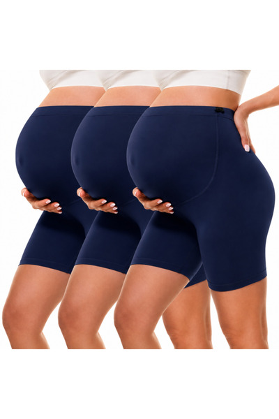 OEM Pantaloni scurți de maternitate tip ciclist cu talie înaltă și suport pen...