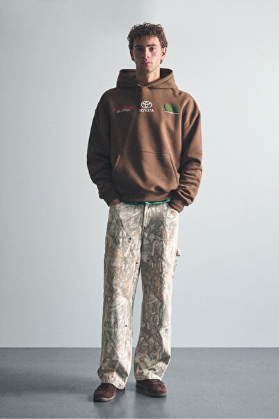 Pull & Bear Desenli worker pantolon