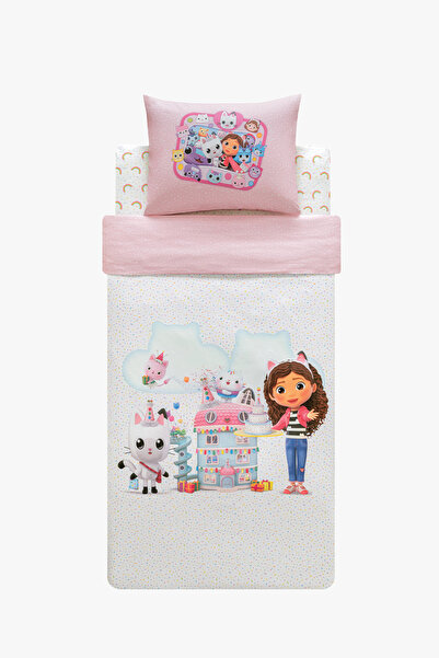 Puffy Gabby's Dollhouse Friends 100% Cotton Single Licensed Duvet Cover Set - White