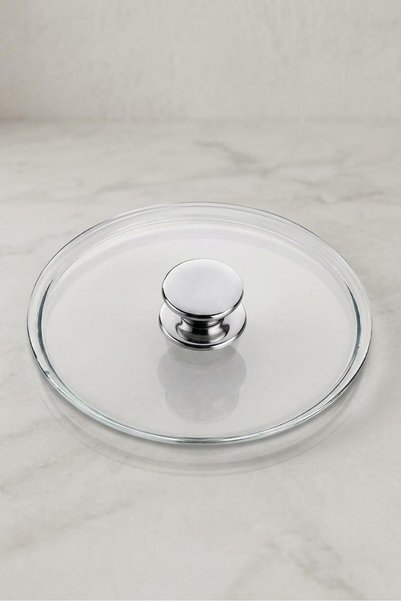 ALBETTO Temperli Cam Kapak KULPLU Tencere, Tava, Sahan Kapağı 24cm