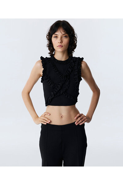 Twist FIRFIR ŞERİTLİ CROP TRİKO