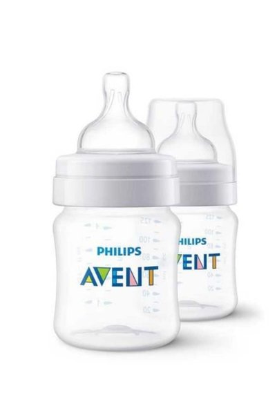 Philips Avent زجاجة رضاعة بلاستيكية مضادة للمغص من أفينت سعة 125 مل، عبوة من ...