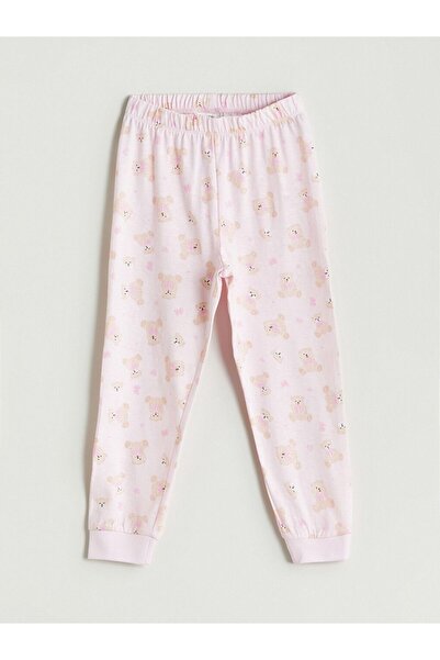 LC Waikiki Elastic Waist Teddy Bear Printed Girls' Pajama Bottoms