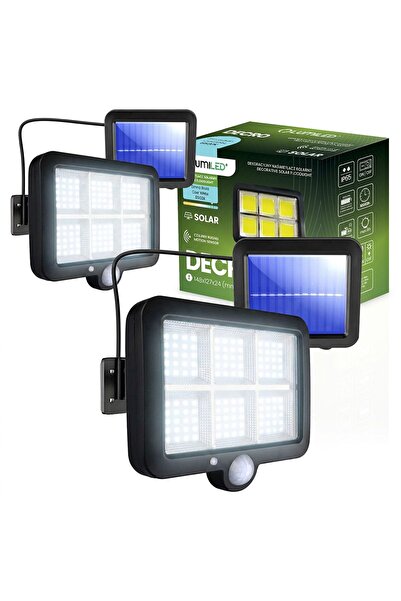 Lumiled 2X Proiector LED alimentat solar, tip halogen, pentru grădină, 6500K,...