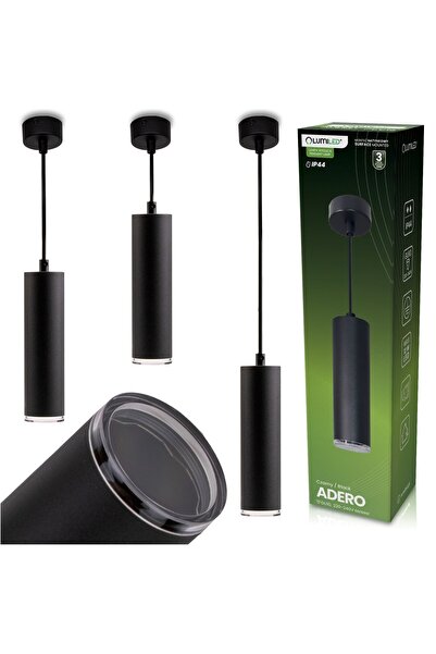 Lumiled Lampă suspendată de tavan LED GU10 Spot tubular Zwis IP44 ADERO Negru