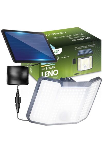 Lumiled Proiector solar LED pentru fațadă 6000K IP44 cu senzor de mișcare și ...
