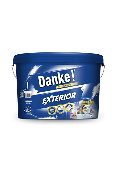 Danke Vopsea lavabila exterior Premium Line, alb, 8.5 l