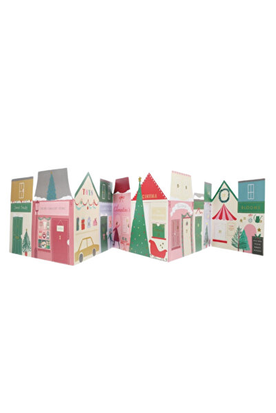 Meri Meri - Christmas Street Concertina Advent Calendar - Yeni Yıl Sokağı Adv...