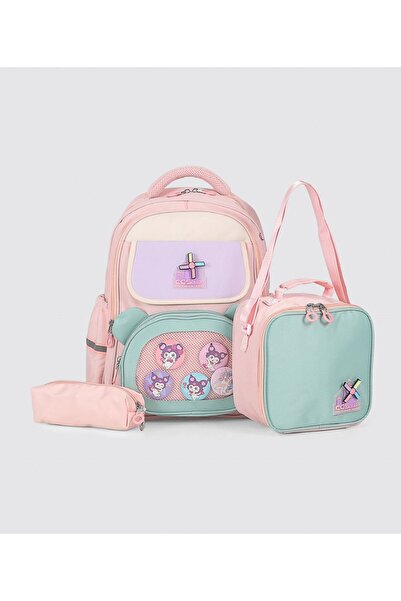 ÇÇS Kids Premium Okul Çanta Seti 3'lü İlkokul Ortaokul Sırt Çantası Termal Be...