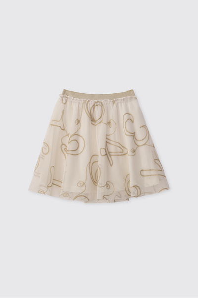 Panço Baby Girl Ecru Skirt