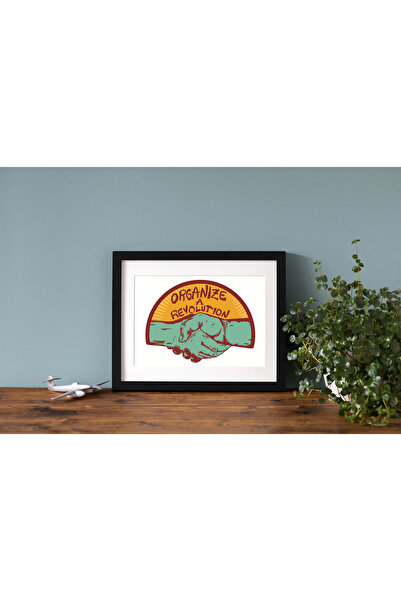 Generic Brand Organize a Revolution activist poster Rebel Silver illustration