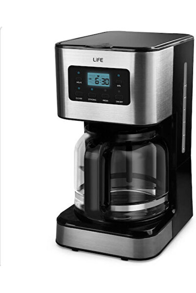 Life CM-200 Προγραμματιζόμενη Καφετιέρα Φίλτρου 950W Ασημί Κωδικός: 221-0093