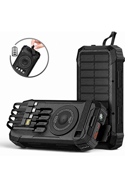Linomag Baterie externă solară 20000mAh Linomag ® Încărcare rapidă PD 22.5W, ...