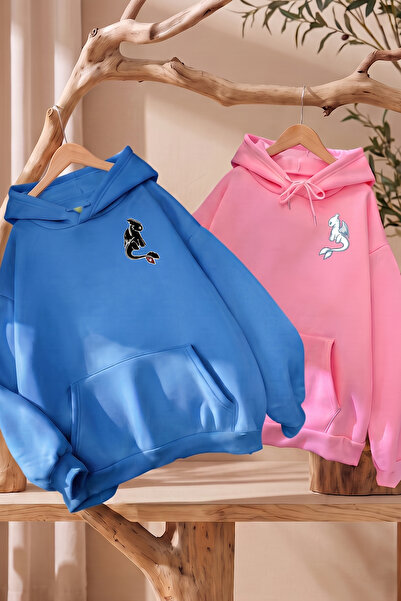 darkopia Dear Couple Combination Night and Light Fury Chest Printed Design Ho...