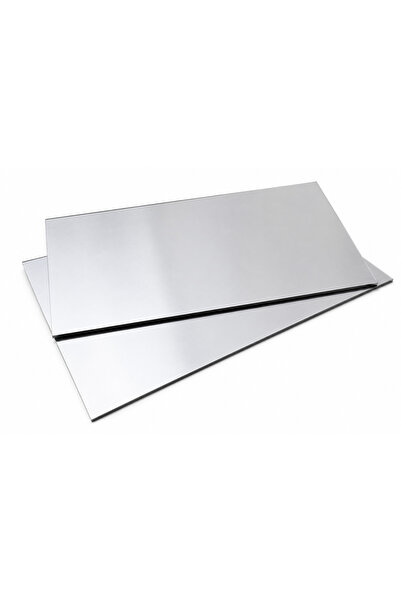 METALDESIGN Tablă oțel CROM aspect oglinda 0.4 mm – 605 × 610 mm