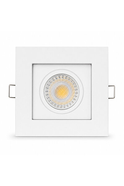Sıva Altı Kare Beyaz Döküm Kasa Spot GU10 4.5W 3000K Günışığı LED Spot Armatür 81x81mm