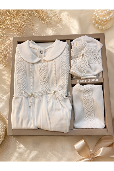 BABY ZUHU 5 li kız bebek hastaneçıkış seti 0-3 ay