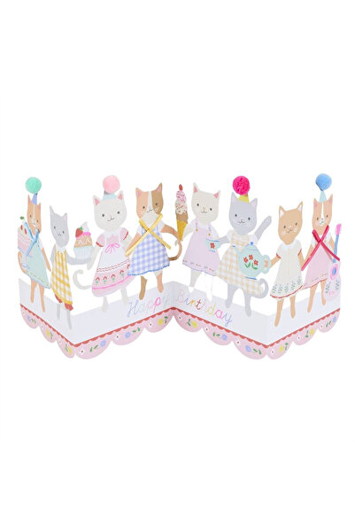 Meri Meri - Kitten Club Concertina Birthday Card - Yavru Kedi Kulübü Doğum Gü...
