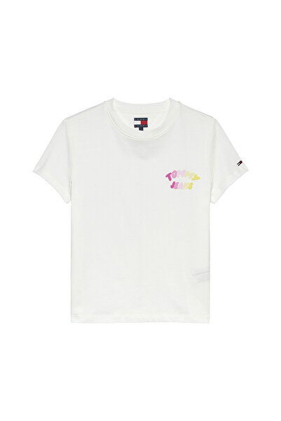 Tommy Jeans Logolu % 100 Pamuk Regular Fit Bisiklet Yaka T Shirt T SHİRT DW0D...