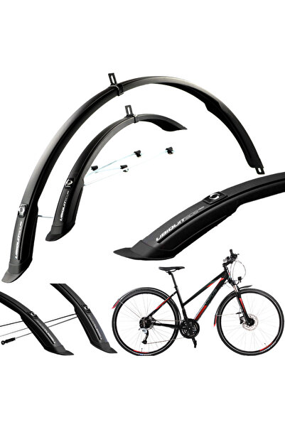 Simpla Apărători de noroi UBIQUIT de 28'' pentru biciclete de oraș, negre int...