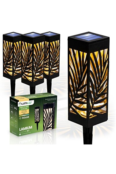 Lumiled 4x Lampă solară de grădină LED 2700K IP44, de exterior, cu fixare în ...