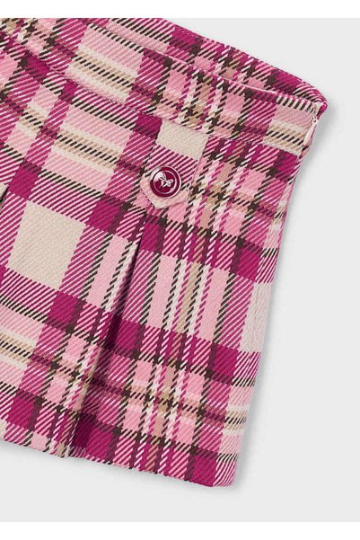 MAYORAL Girl's Red Plaid Shorts